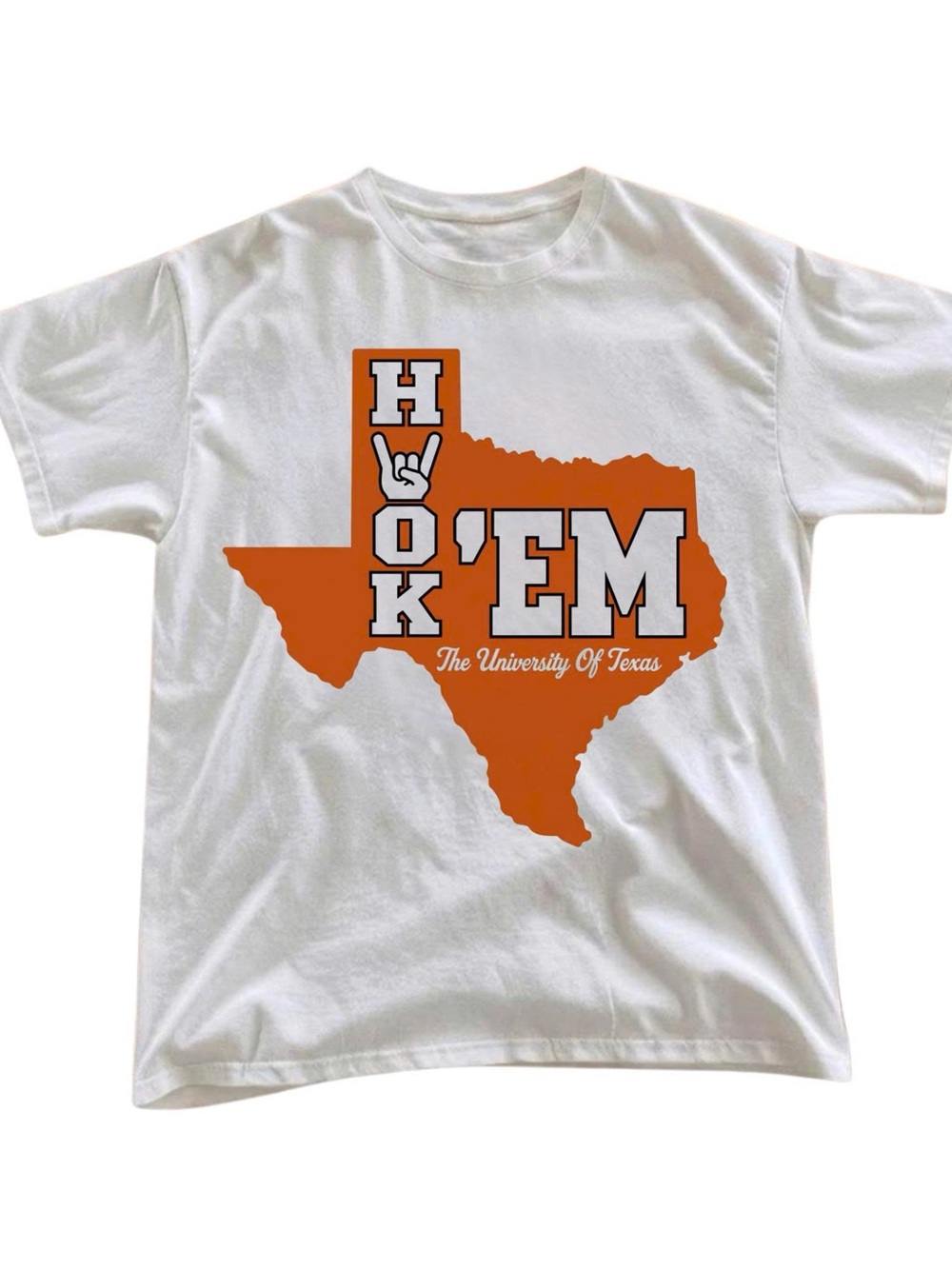 The University of Texas White "Hook 'Em" Graphic Tee